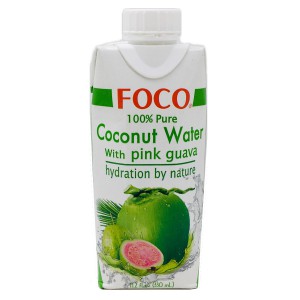 Кокосовая вода с розовой гуавой 330 мл FOCO
