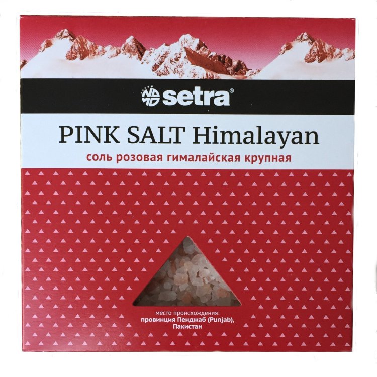 Соль розовая гималайская крупная 500 гр SETRA