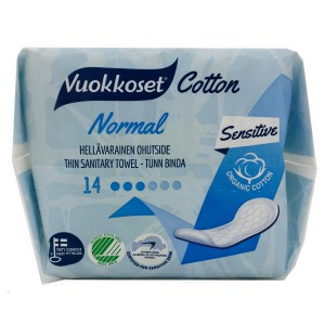 Прокладки женские VUOKKOSET Normal Cotton Sensitive 14 шт