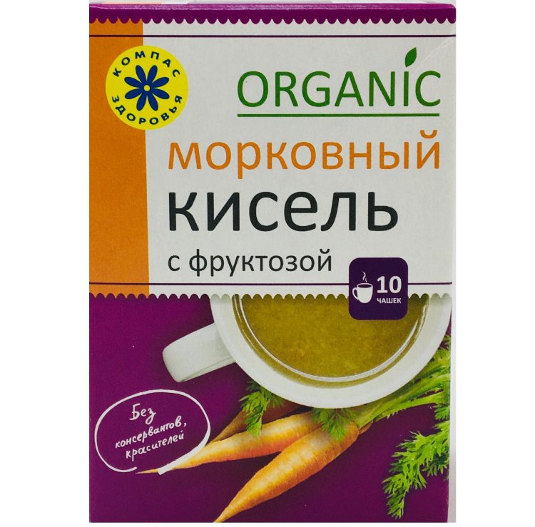 Кисель морковный с фруктозой 150 гр Компас Здоровья
