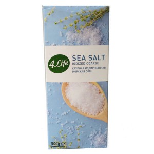 Соль морская крупная  йодированная 500 гр 4Life