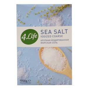 Соль морская крупная йодированная 1 кг 4Life